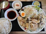 ホルモン天ぷら定食@ひろ