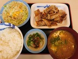 豚バラ焼肉L定食+豚汁@松屋