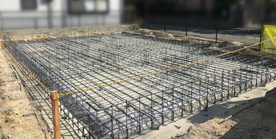 適切な配筋間隔の基礎工事