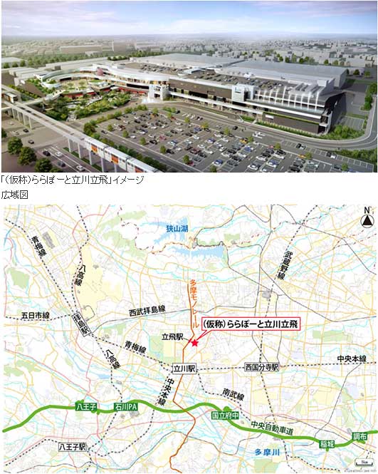 三井不動産 ららぽーと立川 イメージ図 広域図