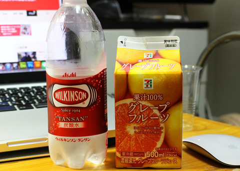 果汁100%&炭酸水