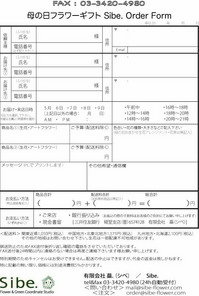 母の日申込書A4