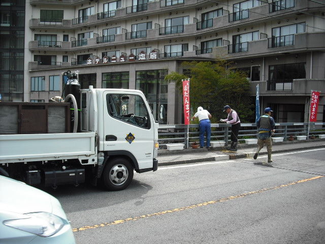 橋の上