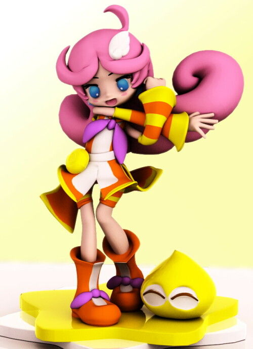 ぷよぷよ 　アミティ　ラフィーナ　フィギュア　組み立て済み ぷよぷよ アミティ ラフィーナ フィギュア 組み立て済み