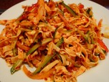 野菜と麺の和え物
