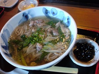 鴨ねぎ蕎麦@両子河原座