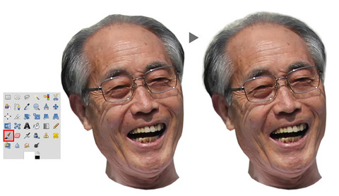 GIMP髪の毛を切り抜く