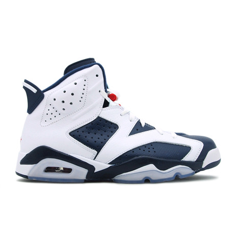 NIKE AIR JORDAN 6 RETRO WHITE MIDNIGHT NAVY VARSITY RED