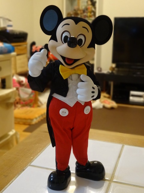 タキシードミッキー様の到着(*^^*) : スカイままの曇りのち晴れ時々