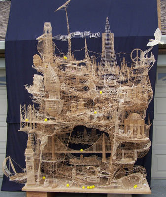 つまようじアート展 | 国民宿舎 奥浜名湖 五重塔 爪楊枝アート