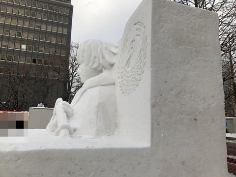 まつり鶴丸国永つるまる雪像001 右サイドから 8ca34a34,s