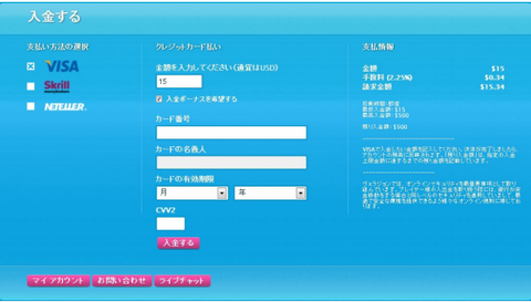 入金visa