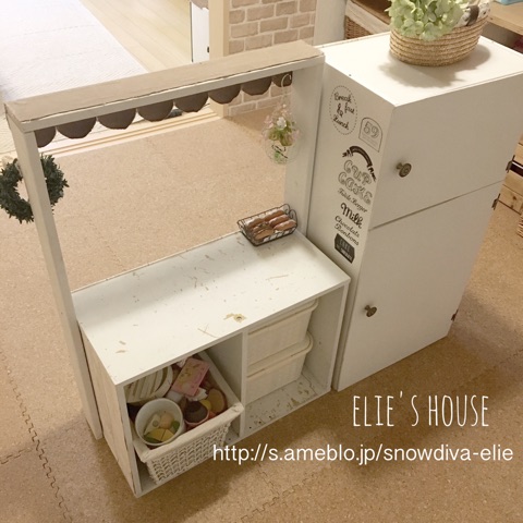 カラーボックスでままごとカフェ Elie S House Diy100均リメイカーエリィの暮らし レシピブログ Powered By ライブドアブログ