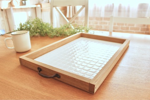 セリア カフェトレー タイルシール 簡単リメイクDIY