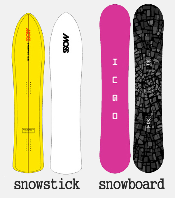 snowstick&snowboard