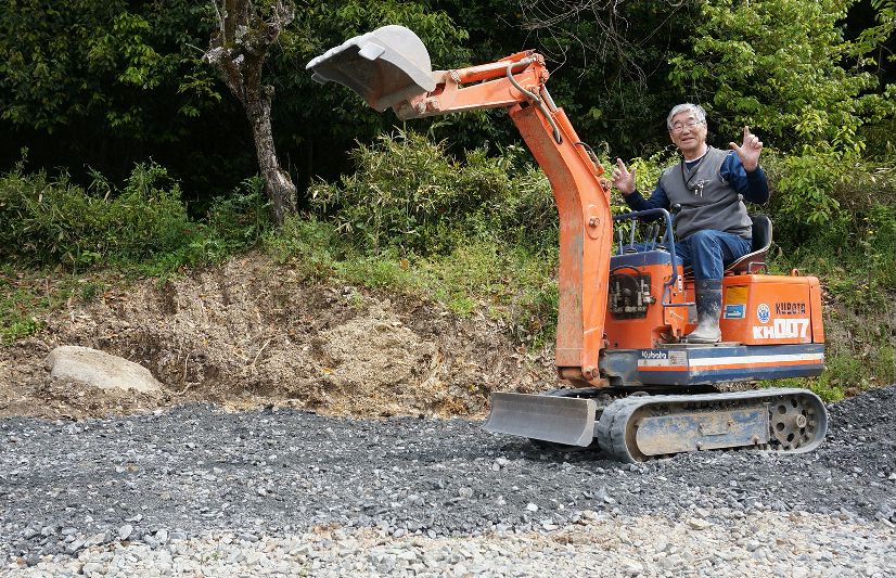 駐車場整備中