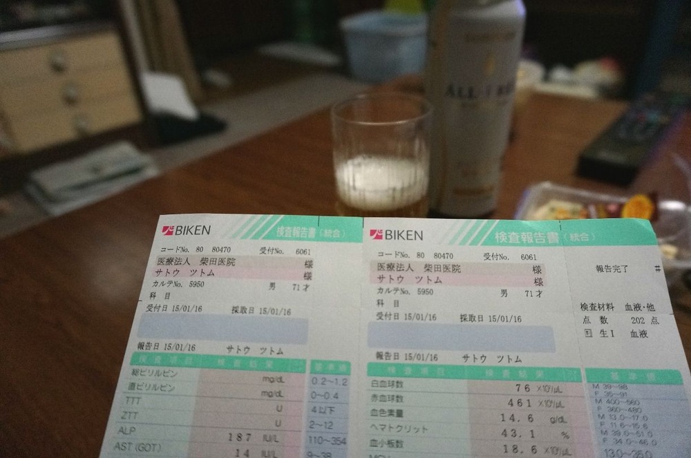 血液検査結果