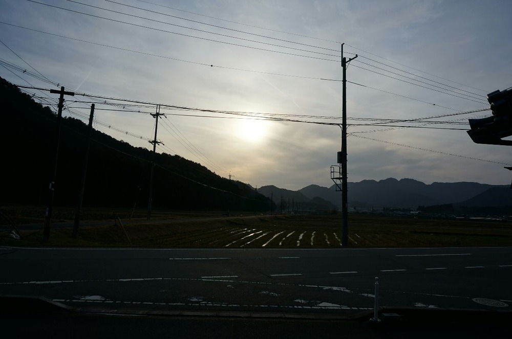 2月28日の夕陽16時43分