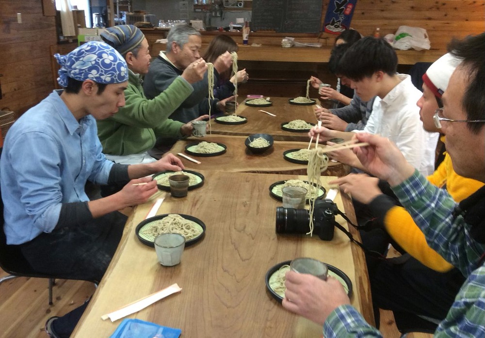 そば打ち教室試食会