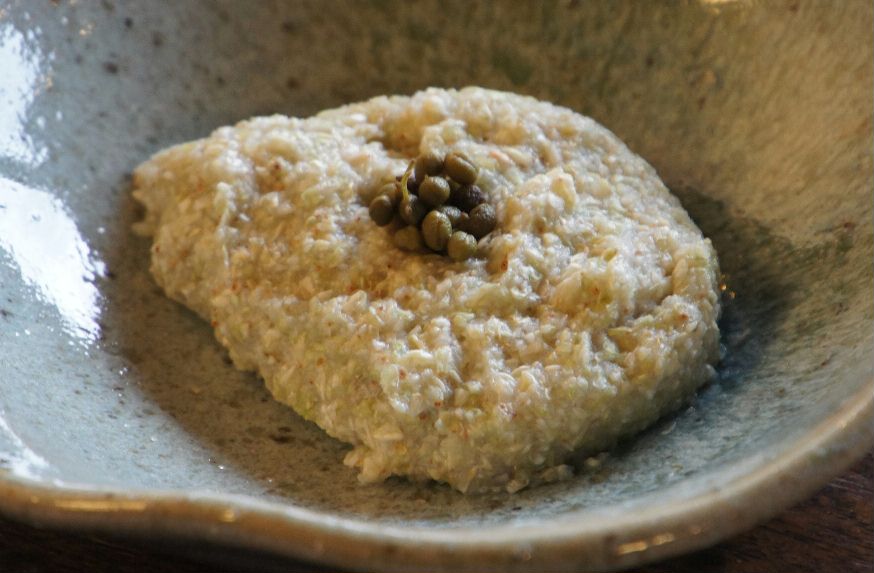 粗びきの蕎麦掻
