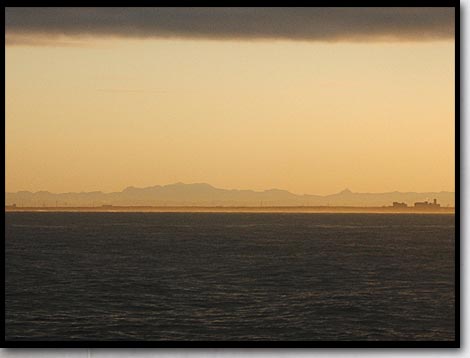 銭函の海が見送ってくれる