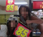 【バカッター】お次はパンを置いてる台の上に乗る&冷蔵庫に入るギャル