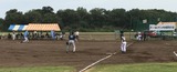 ピッチャーが力投!