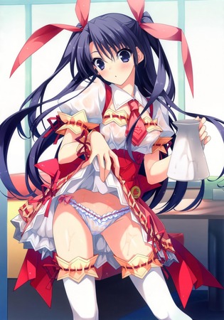 スカートたくし上げ77