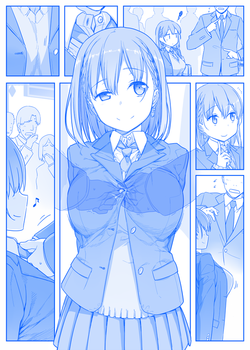 月曜日のたわわの巨乳女子高生、編込みちゃん13