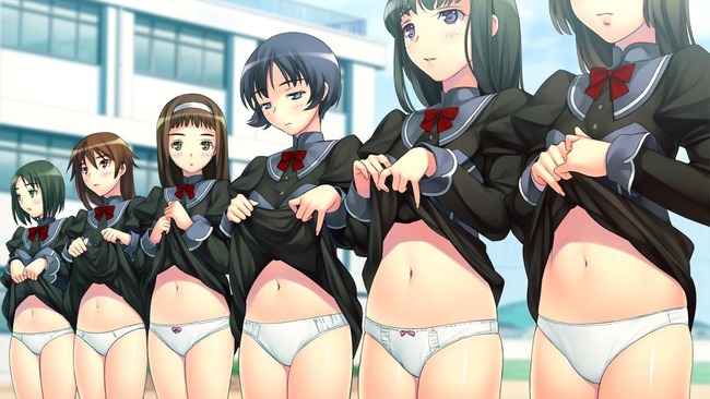 スカートたくし上げ9