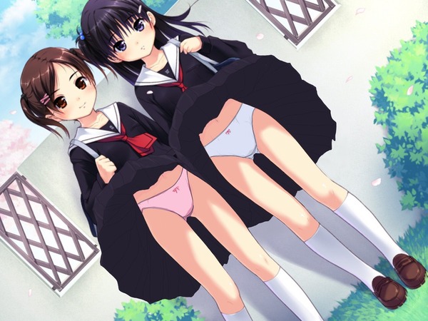 スカートたくし上げ44