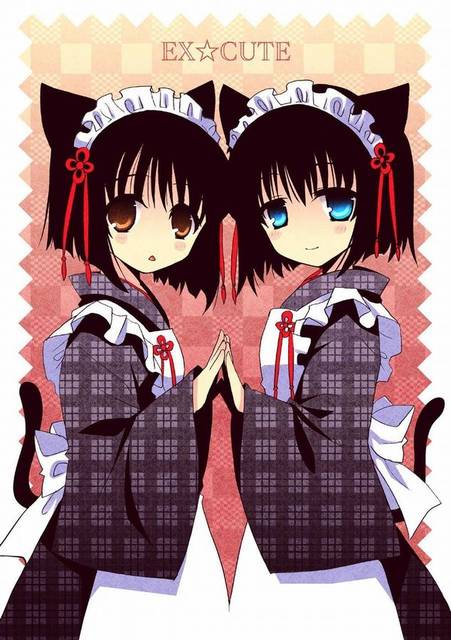 Anime twins black hair