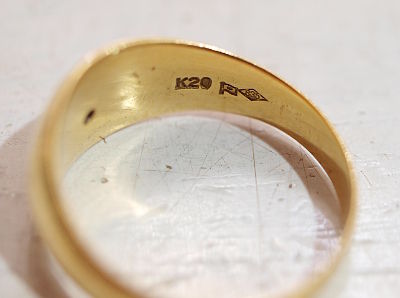 K20 835刻印指輪買取 名古屋で金を売るなら金山のさてい屋へ : 金買取 
