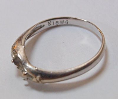 K18WG刻印 ホワイトゴールド指輪の買取 : 金買取 名古屋 金山の買取り 