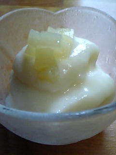 桃のアイス