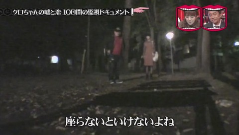 警戒するクロちゃん
