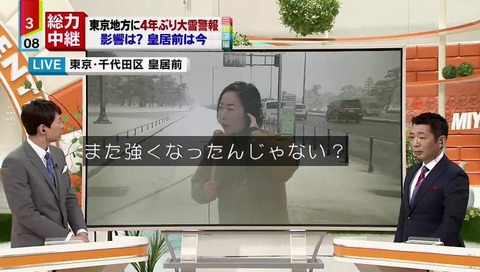 「情報ライブ ミヤネ屋」雪