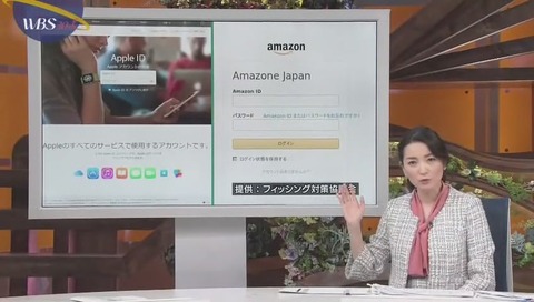 WBS フィッシング詐欺の特集 画像
