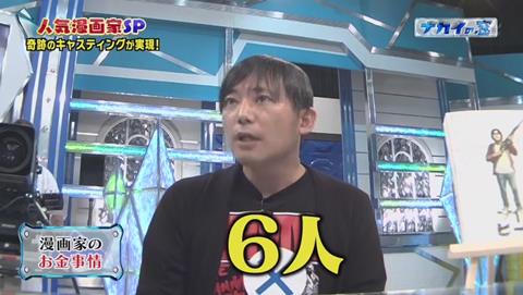ナカイの窓 マンガ家SP 漫画家のアシスタントの人数