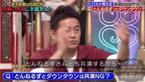 ダウンタウン とんねるず 共演について