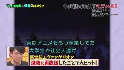 エヴァンゲリオンと深夜アニメ