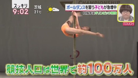 「ポールスポーツ」人口が増加中