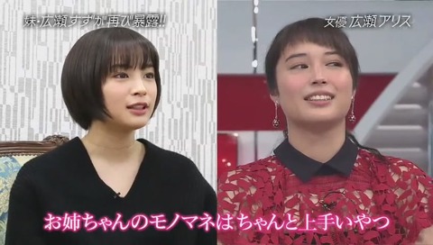 広瀬アリス、ローラの物真似