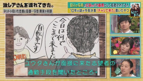 「チャリで来た」書いたのは ユウタさん