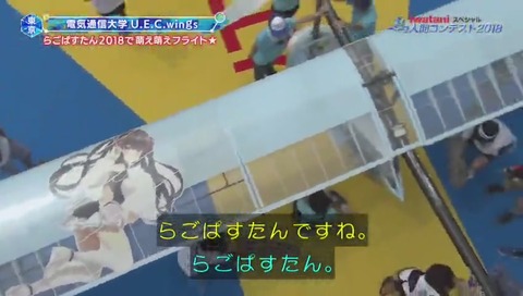 鳥人間コンテスト 2018 電気通信大学「らごぱすたん」