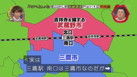 三鷹 北口 南口