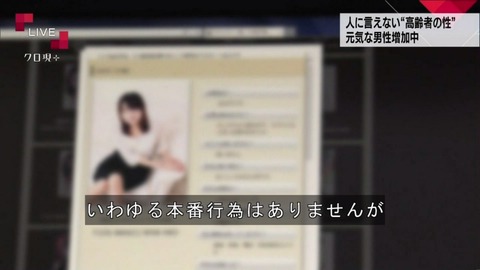『クローズアップ現代プラス』 高齢者の性の問題の回