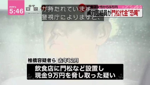 日本テレビ TOKIO山口達也 の直前 山口組についての逮捕