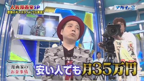 ナカイの窓 マンガ家SP アシスタント 給料