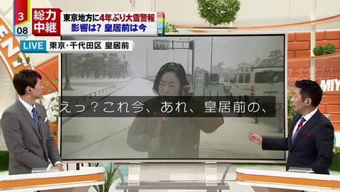 「情報ライブ ミヤネ屋」雪